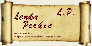 Lenka Perkić vizit kartica